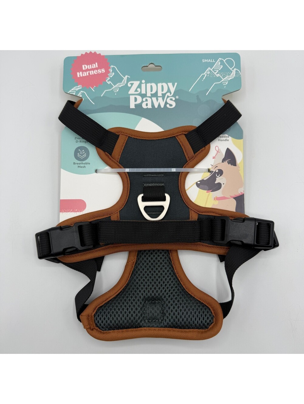 ZippyPaws No Pull Dog Harness Small Black Brown 10 to 20 lbs ZPC-C0007 Zippy Paw